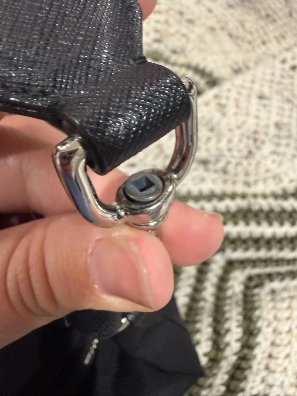 Tory Burch Black Nylon Drawstring Shoulder Bag